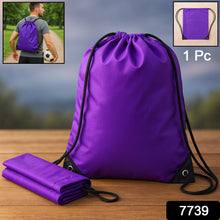 Water-Resistant Nylon Drawstring Backpack Bag (1 Pc / Mix Color & Design)