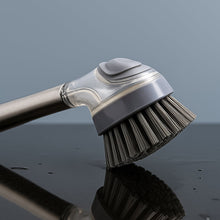 Cleaning Brushes Set, Scrub Brush Bathroom Brush, Long Handle Liquid Dispenser Pot Washing Brush