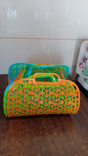 Plastic Foldable Basket Bag || Fruit & Vegetable Storage Basket (3 Pcs Set / Multicolor)
